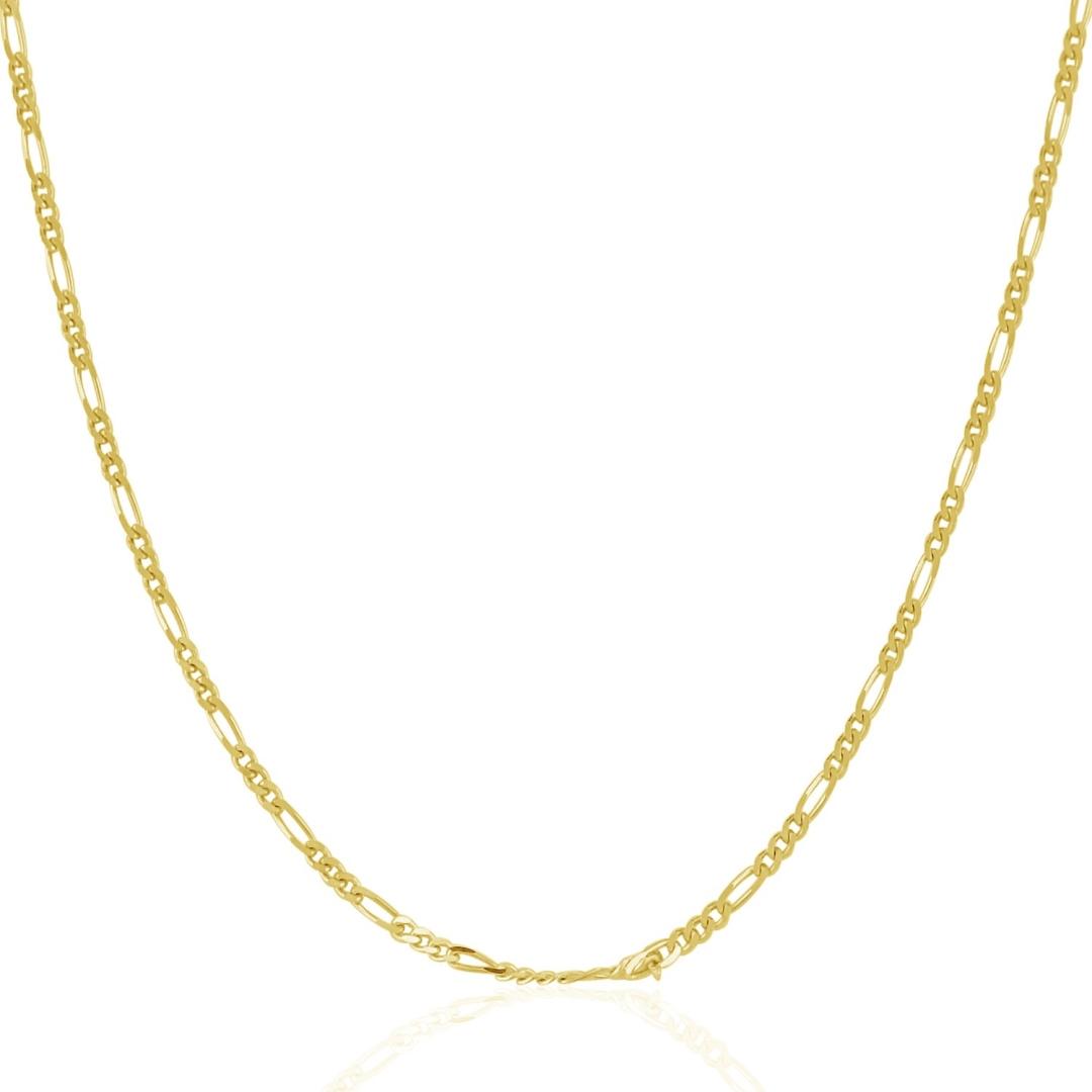 14k Gold Solid Figaro Chain 1.9mm