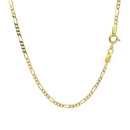 14k Gold Solid Figaro Chain 1.9mm