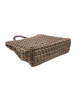Fendi Zucchino Ff Small Printed Brown Canvas Tote