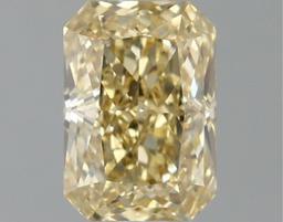 Fancy Yellow Radiant Cut 1.27ct Vvs2 Lab Diamond
