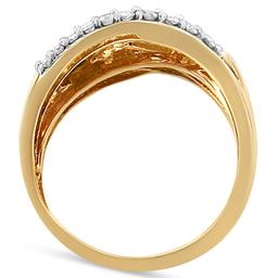 10k Two-tone Gold .99ct Diamond Cocktail Ring