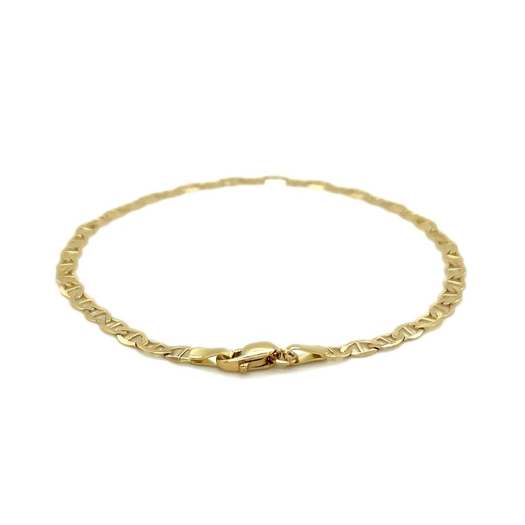 10k Gold Mariner Link Anklet 3.2mm