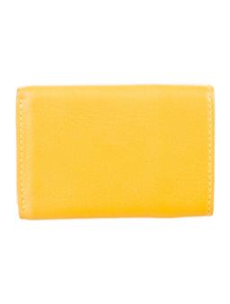 Balenciaga Yellow Leather Canvas Lining Wallet