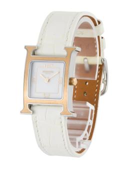 Hermes Heure H Ss White Dial Quartz Women's 24mm