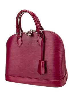 Louis Vuitton Alma Gm Red Epi Zip Cls Top Hdl Bag