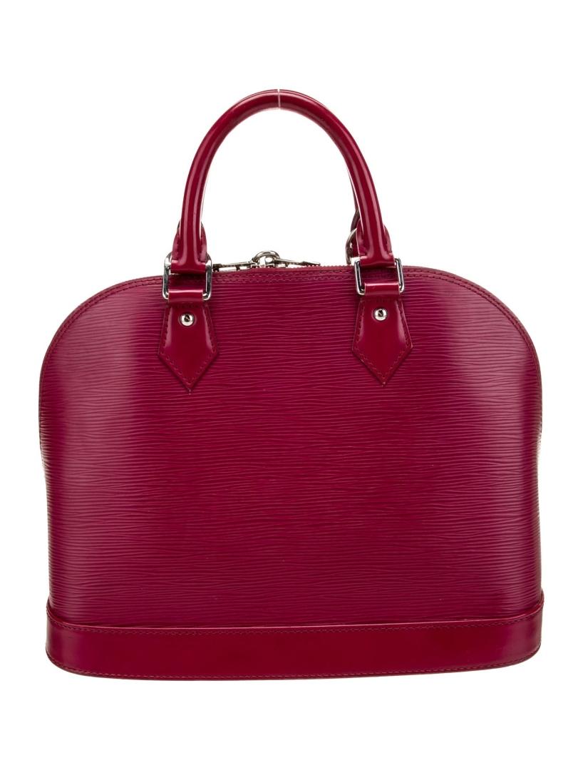 Louis Vuitton Alma Gm Red Epi Zip Cls Top Hdl Bag