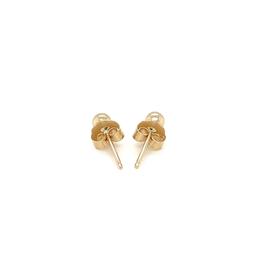 14k Gold Polished Round Stud Earrings