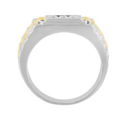 10k Gold-pl. Round .05ct Diamond 3-stone Ring