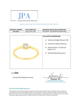 14k Gold-pl. .05ct Diamond Promise Ring