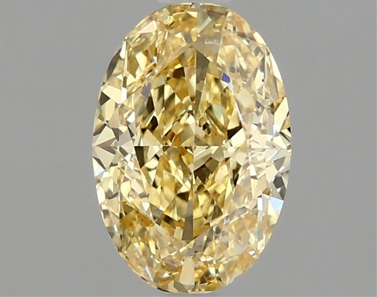 Fancy Yellow Oval Cut 1.54ct Vs1 Lab Diamond