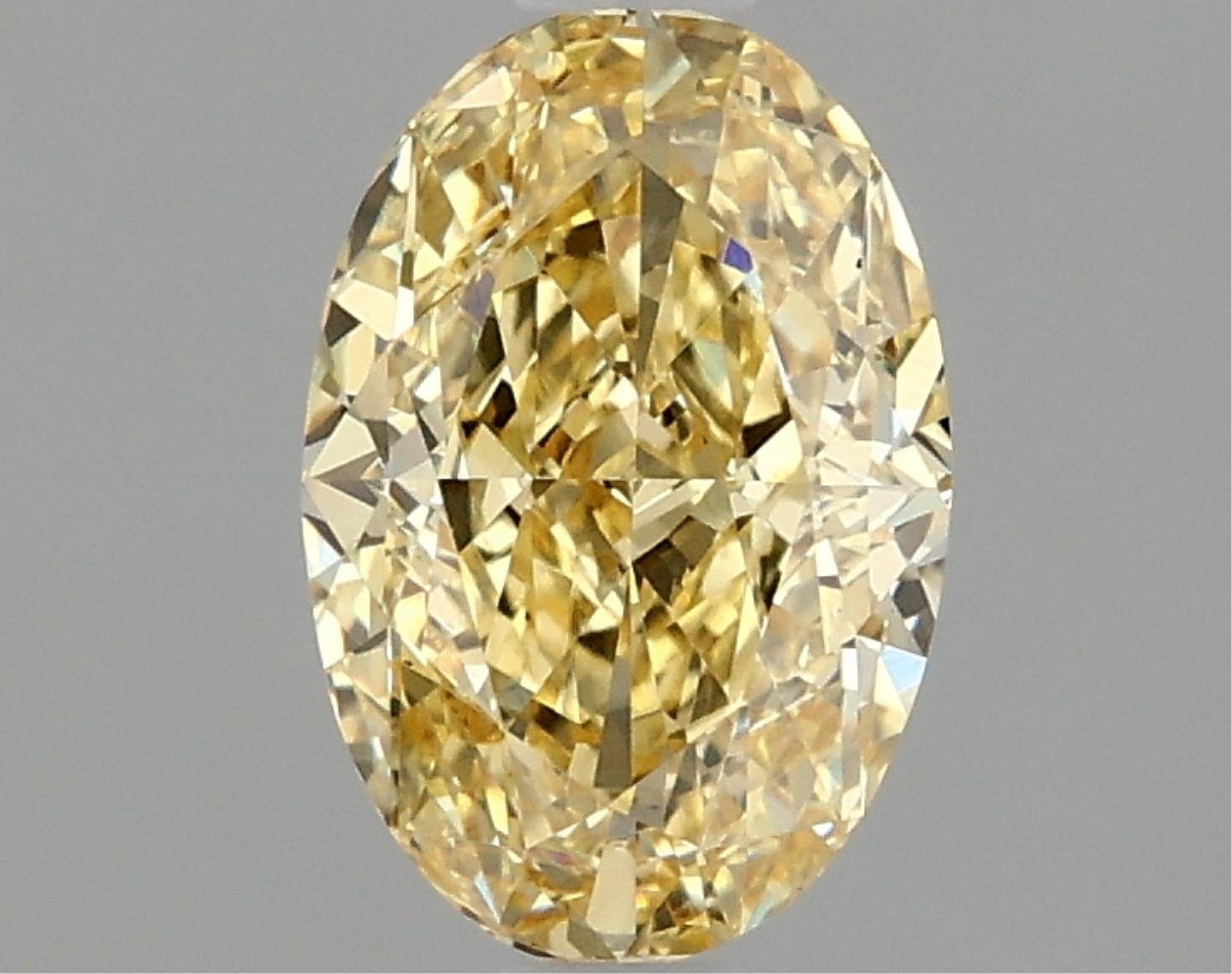 Fancy Yellow Oval Cut 1.54ct Vs1 Lab Diamond