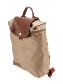 Longchamp Green Nylon Snap Closure Backpack
