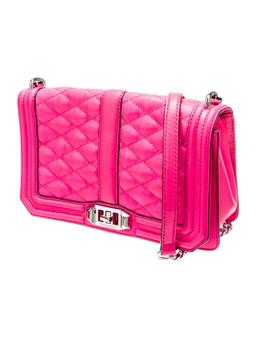 Rebecca Minkoff Pink Lthr Turn-lock Crossbody Bag