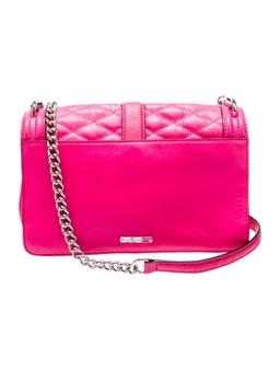 Rebecca Minkoff Pink Lthr Turn-lock Crossbody Bag