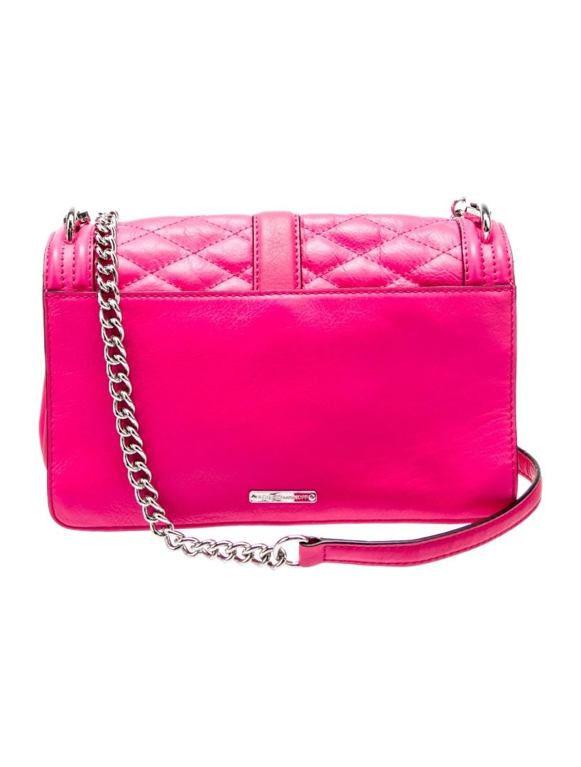 Rebecca Minkoff Pink Lthr Turn-lock Crossbody Bag