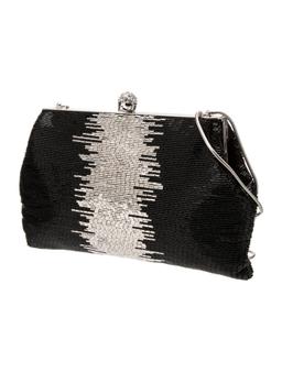Badgley Mischka Black Silver-tone Hdw Shldr Bag