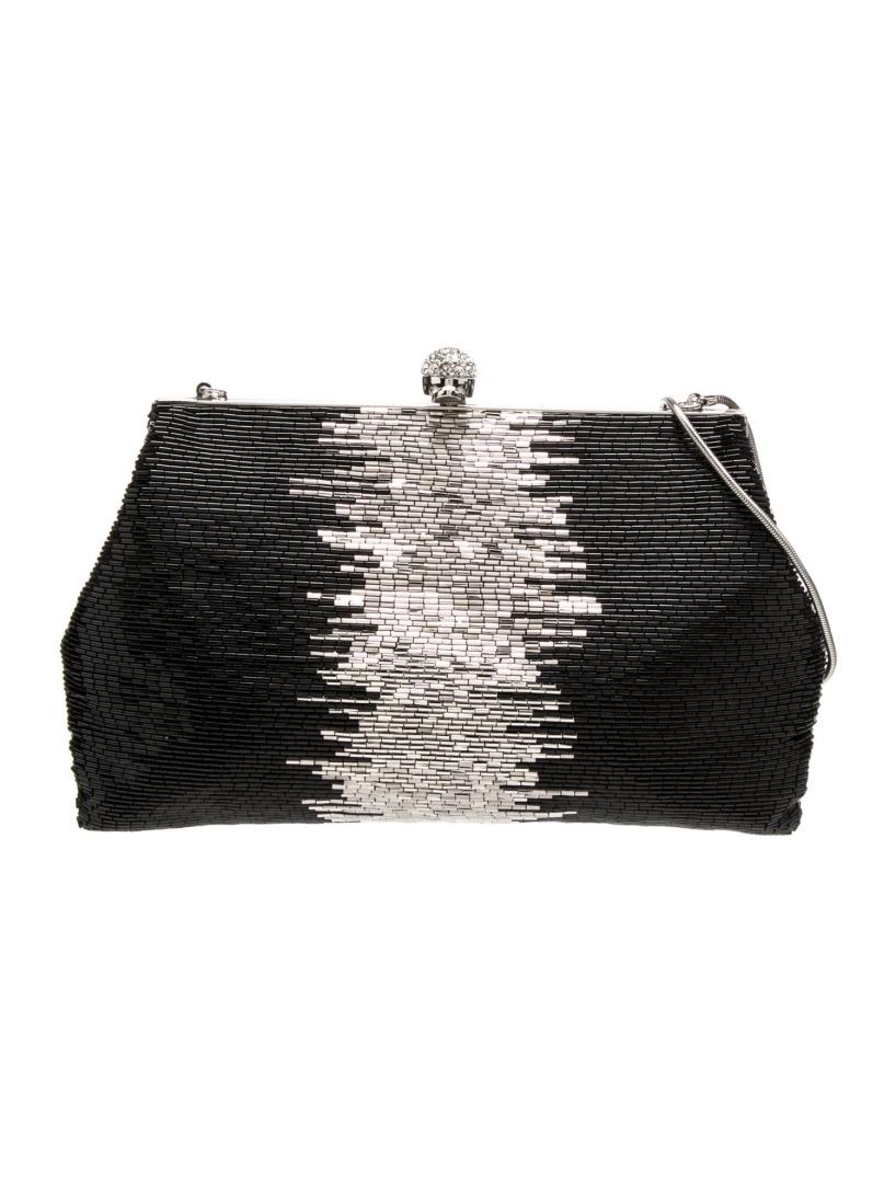 Badgley Mischka Black Silver-tone Hdw Shldr Bag