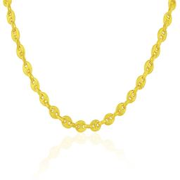 14k Gold Puffed Mariner Link Chain