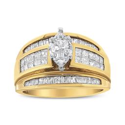 14k Gold 1.50ct Diamond Composite Marquise Band