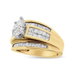 14k Gold 1.50ct Diamond Composite Marquise Band