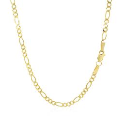 14k Gold Solid Figaro Chain