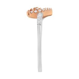 10k Two-tone Gold .20ct Diamond Open Heart Ring