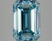 Fancy Blue Emerald Cut 5.01ct Vs1 Lab Diamond