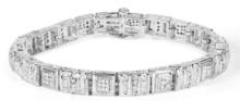 10k Wgold 2.00ct Diamond Square Link Bracelet