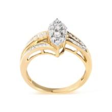 10k Gold .50ct Diamond Pear Shaped Cluster Ring