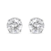 14k Gold Round .50ct Diamond Earrings