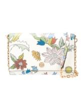 Tory Burch White Chain-link Snap Cls Clutch