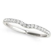 14k Wgold Round .12ct Diamond Curved Pave Ring