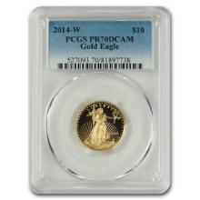 2014-w 1/4 Oz Proof American Gold Eagle Pr-70 Pcgs