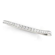 14k Wgold .09ct Diamond Slim Curved Wedding Ring