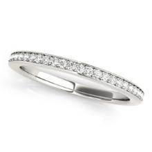 14k White Gold Round .24ct Diamond Simple Ring