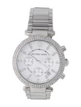 Michael Kors Parker Slvr Dial Crystal Women's 39mm