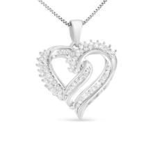 Elegant .50ct Diamond Heart Necklace