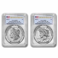 2023-s Morgan & Peace Reverse Proof Set Pr-70 Pcgs