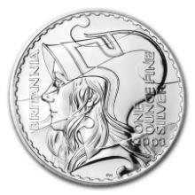 2003 Great Britain 1 Oz Silver Britannia Bu