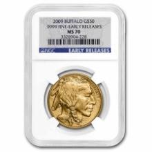 2009 1 Oz Gold Buffalo Ms-70 Ngc (early Releases)
