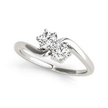 14k White Gold Round .46ct Diamond Solitaire Ring