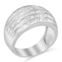 Elegant 1.00ct Diamond Domed Tapered Ring