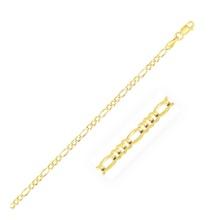 14k Gold Solid Figaro Chain