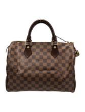 Louis Vuitton Ebene Speedy 30 Zip Cls Top Hdl Bag