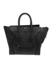 Celine Luggage Mini Leather Silver-tone Hdw Tote