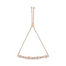 14k Gold-pl .10ct Diamond Accent Bolo Bracelet