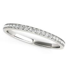 14k White Gold Round .18ct Diamond Wedding Band