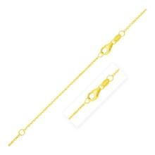 14k Gold Double Extendable Diamond Cut Cable Chain