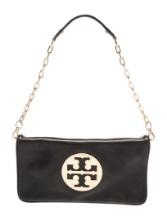 Tory Burch Black Leather Chain-link Shoulder Bag