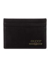 Gucci Black Leather G Logo Card Holder